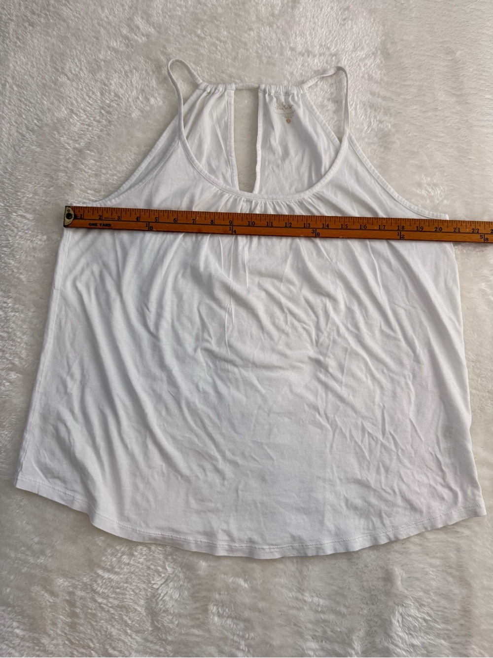 Lilly Pulitzer Pima Cotton Modal Women's White Racerback Tank Top Size L - Picture 5 of 6